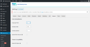 MemberPress - Settings - General Tab